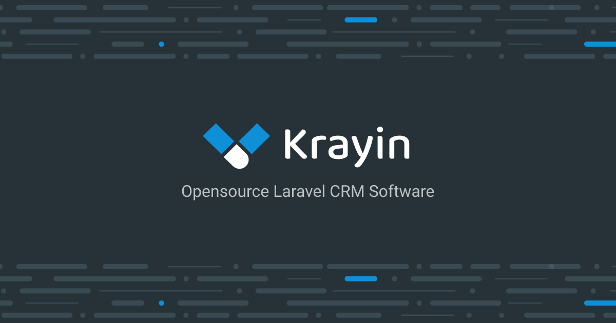 Krayin - Free & Open Source Laravel CRM Software