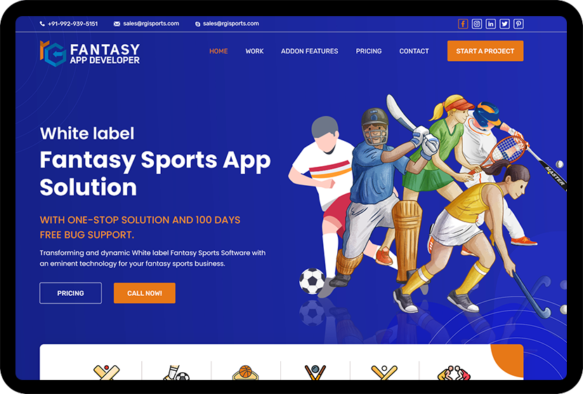 Fantasy Hockey Solution by Fantasy App Developer