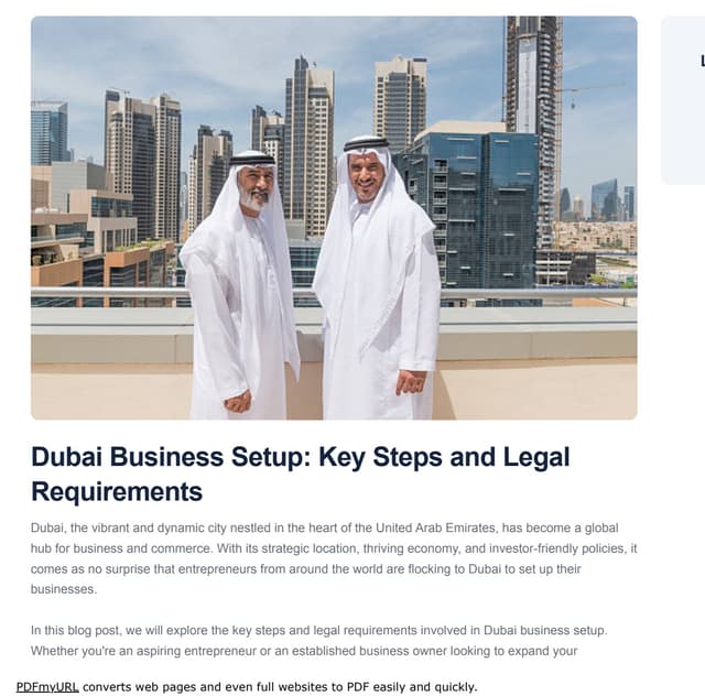 Dubai Business Setup Key Steps and Legal Requirements | PPT