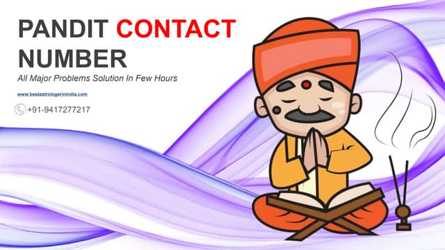 Pandit contact Number - Tantrik Baba Number - talk to astrologer for free on whatsapp | PPT