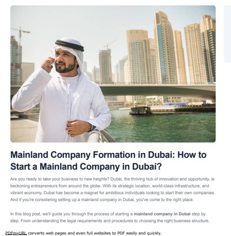 Mainland Company Formation in Dubai How to Start a Mainland Company in Dubai