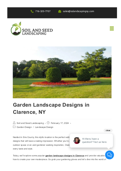 Garden Landscape Designs in Clarence, NY