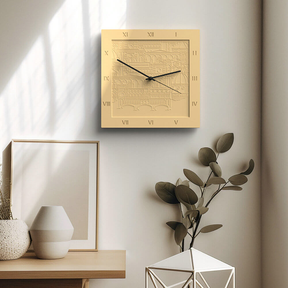 Decor Wall Clock Vintage Concrete Roman Numeral Wall Watch Interior Wall Design - Warmly Life