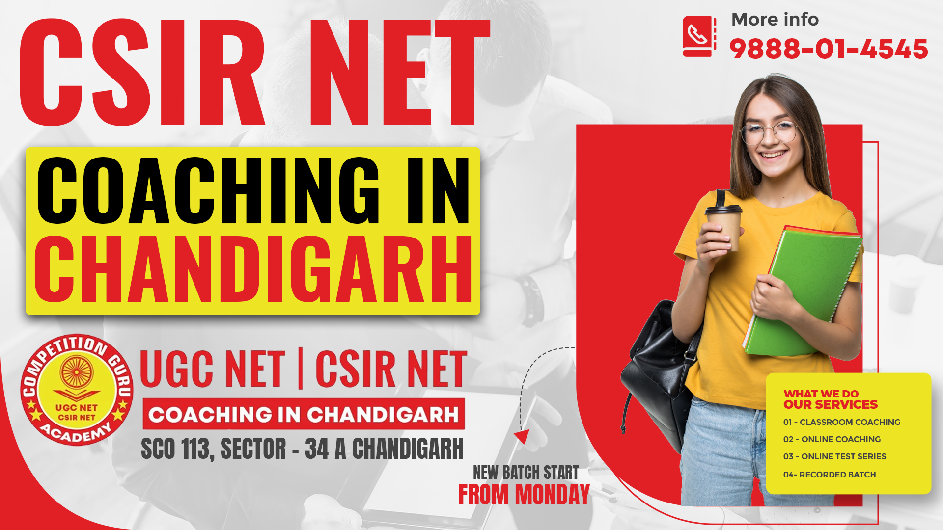 CSIR NET Coaching in Chandigarh - Call-9888-01-4545