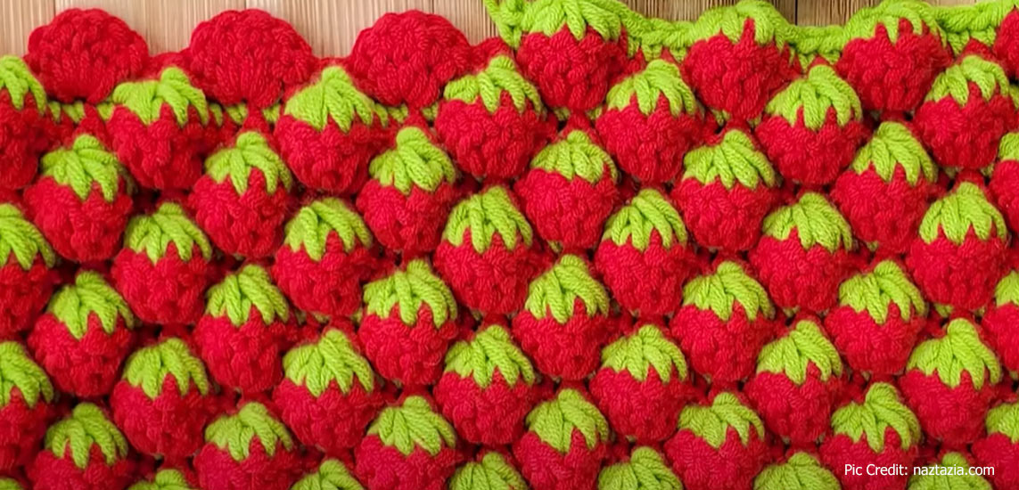 How To Crochet the Strawberry Stitch