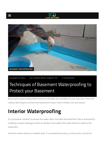 Techniques of Basement Waterproofing to Protect your Basement