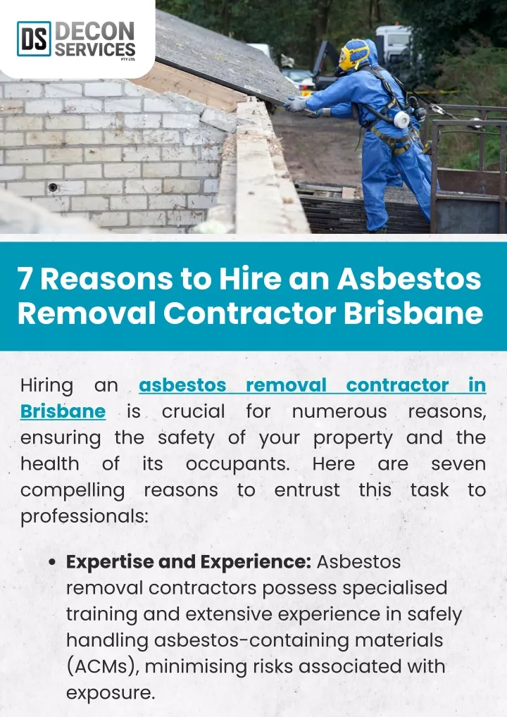 PPT - 7 Reasons to Hire an Asbestos Removal Contractor Brisbane PowerPoint Presentation - ID:12996632