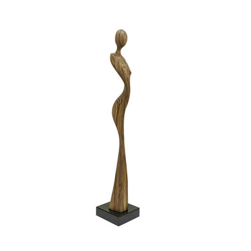 Wood Human Sculpture Female Figure Abstract Pose Figurine Artwork Standing Statue - Warmly Design