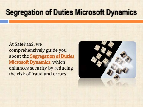 Segregation of Duties Microsoft Dynamics
